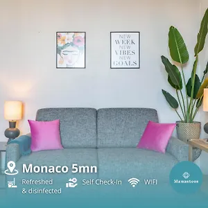 Frontiere De Monaco - Balconnet Vue Mer - Ba Appartamento